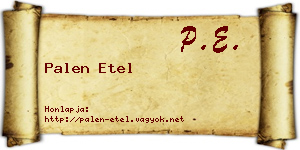 Palen Etel névjegykártya